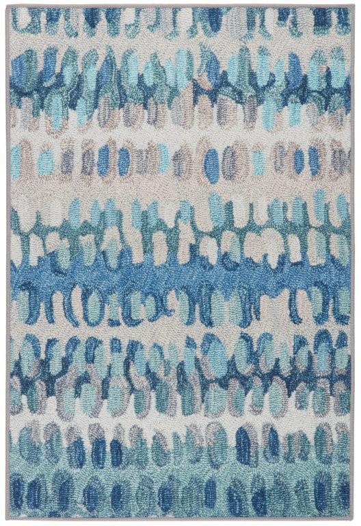 Rug - Machine-Washable - Paint Chip Blue