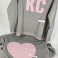 Sweater - KC/Heart (Grey + Light Pink) - Exclusive