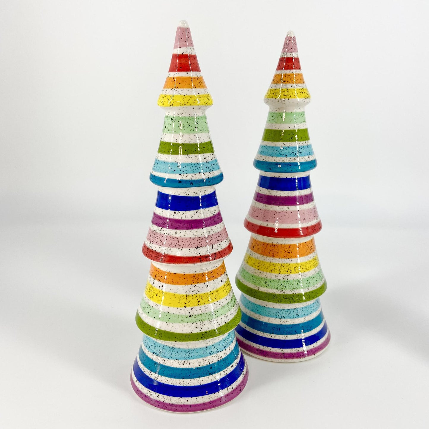 Decoration - Ceramic Tree - 8.5" - Bright Rainbow