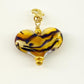 Pendant -  Animal Print Heart - Glass & Goldfill (Video)