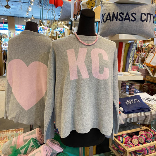 Sweater - KC/Heart (Grey + Light Pink) - Exclusive