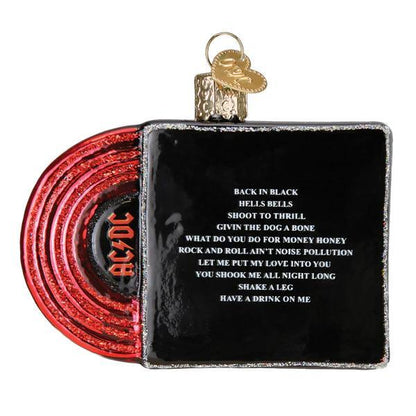 Ornament - Blown Glass - Back in Black Album Cover