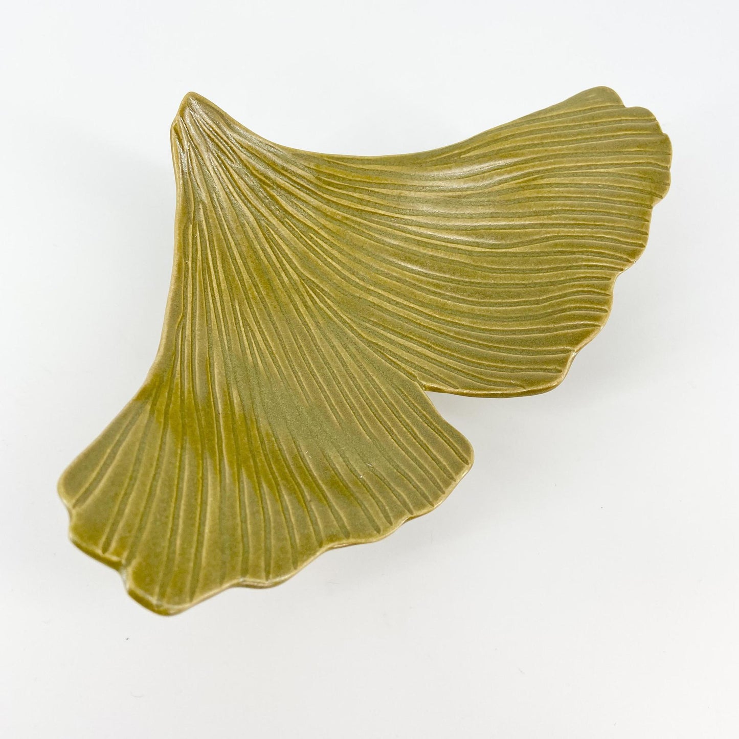 Ceramic Wall Art - Gingko - Olive - Small