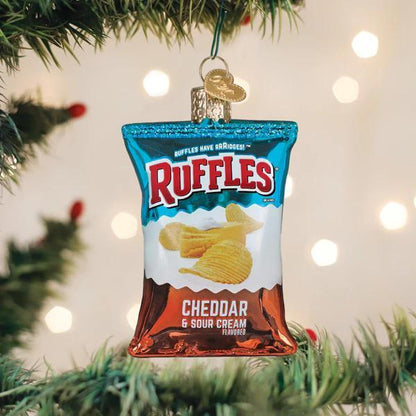 Ornament - Blown Glass - Ruffles Cheddar Sour Cream Chips