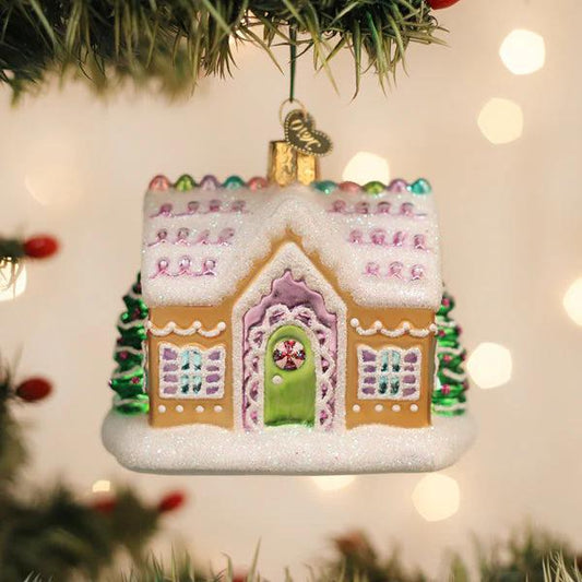 Ornament - Blown Glass - Sugar Coated Cottage