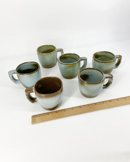 Frankoma Pottery pieces. Part of a vintage collection of 119 pieces. Collectible vintage set of Frankoma Plainsman Woodland Moss tableware.