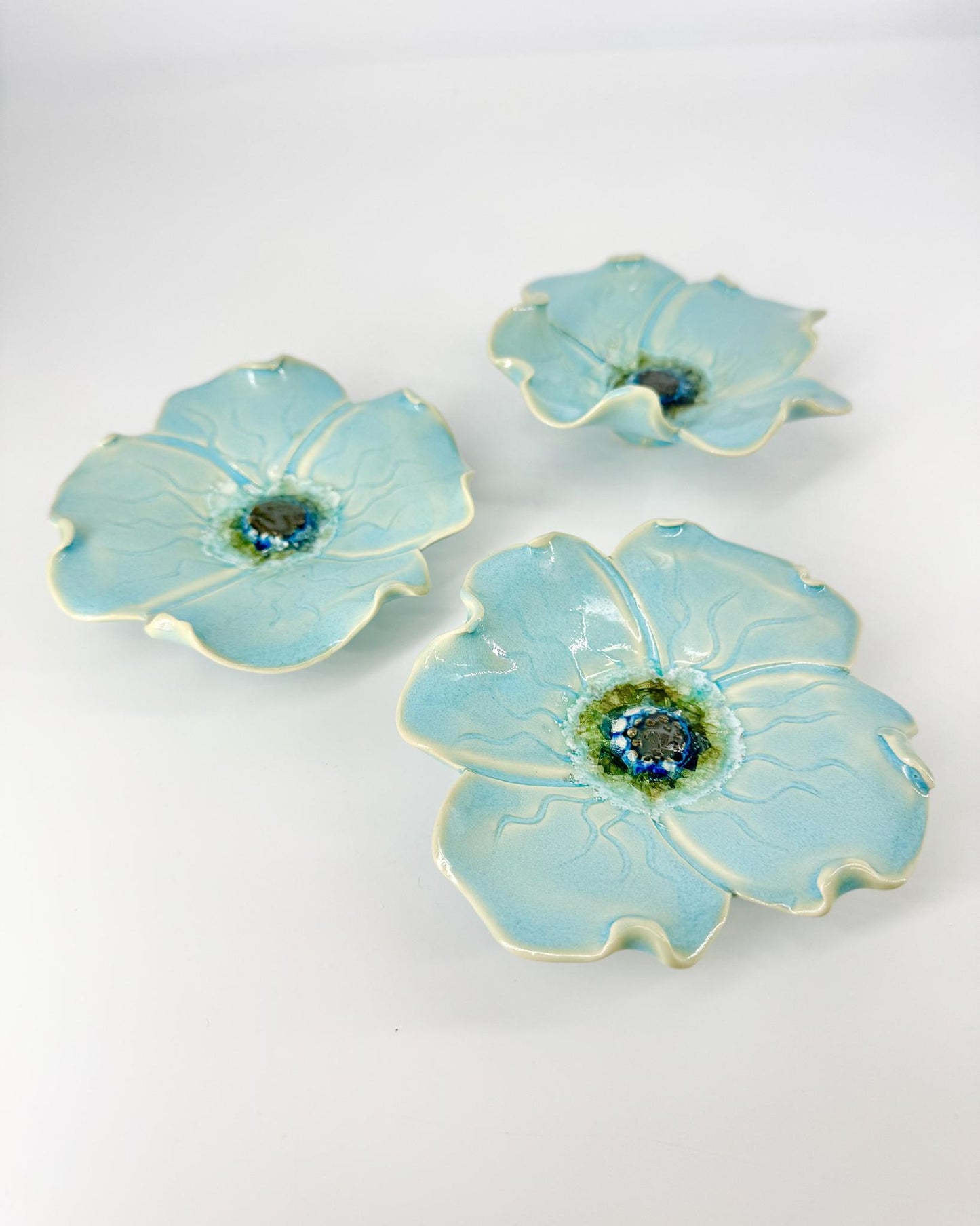 Ceramic Wall Art - "Baby Viola" - Atlantis Aqua