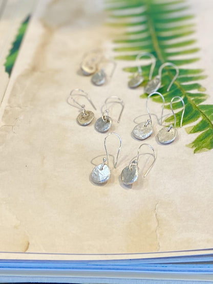 Earrings - Mini "Dollop" Disks - Sterling Originals