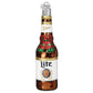 Ornament - Blown Glass - Holiday Miller Lite Bottle