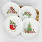 Plate - 9" "Paper Plate" Santa Paws With Tree - Melamine