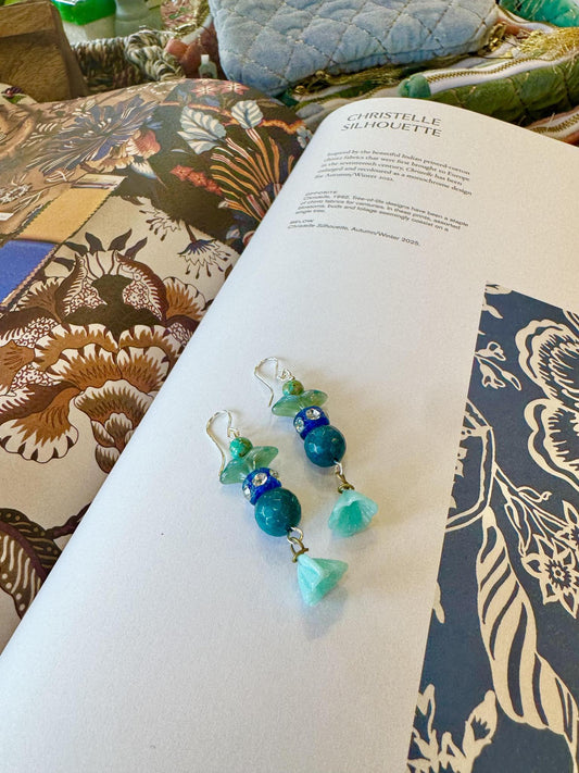 Earrings - Beaded Originals - Blues & Sparkle