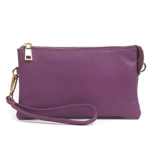 4 in 1 Handbag - Crossbody/Clutch/Wristlet - Purple