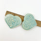 Decoration/Ornament - KC "Interlocking Hearts" Heart - Aqua