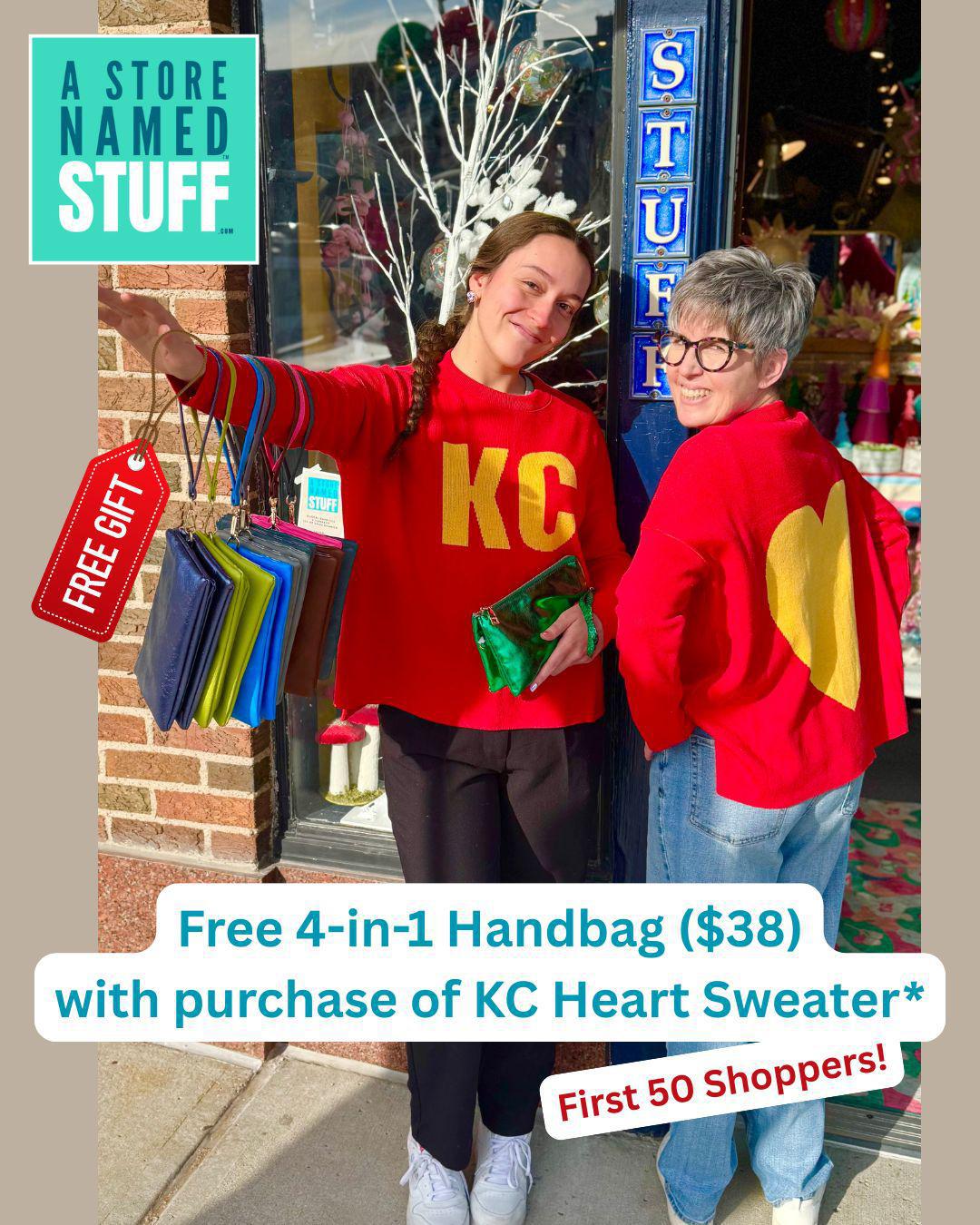 Sweater - KC/Heart (Red + Gold) - Exclusive