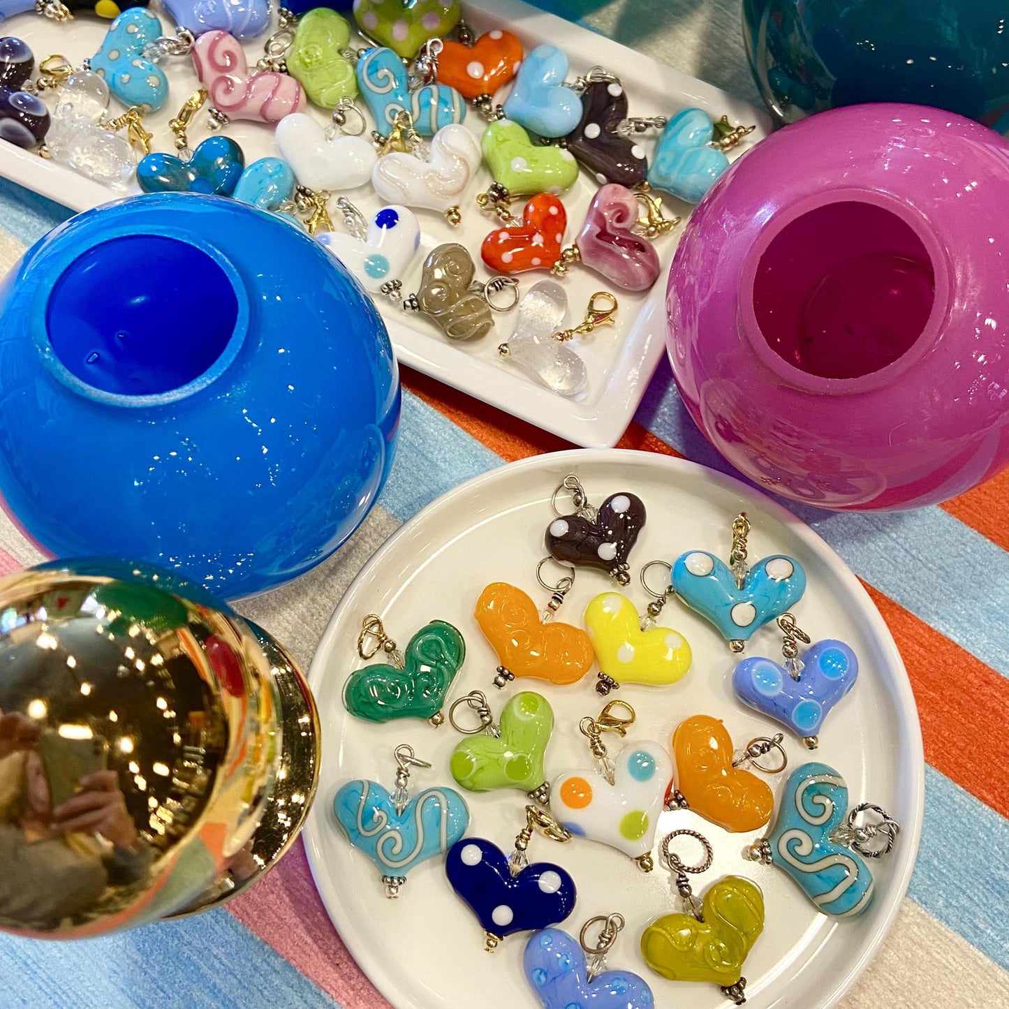 Pendant - Small Heart by K. Heybrock; glass