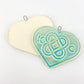 Decoration/Ornament - KC "Interlocking Hearts" Heart - Aqua