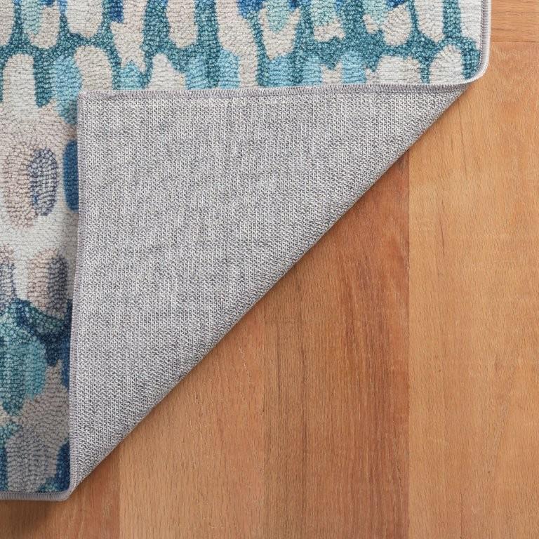 Rug - Machine-Washable - Paint Chip Blue