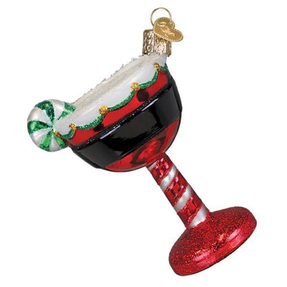 Ornament - Blown Glass - Santa Cocktail