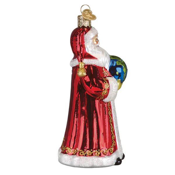 Ornament - Blown Glass - World Peace Santa