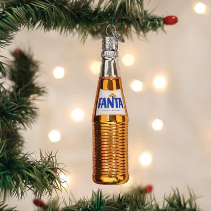 Ornament - Blown Glass - Fanta Bottle