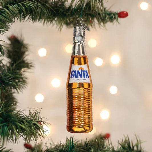 Ornament - Blown Glass - Fanta Bottle