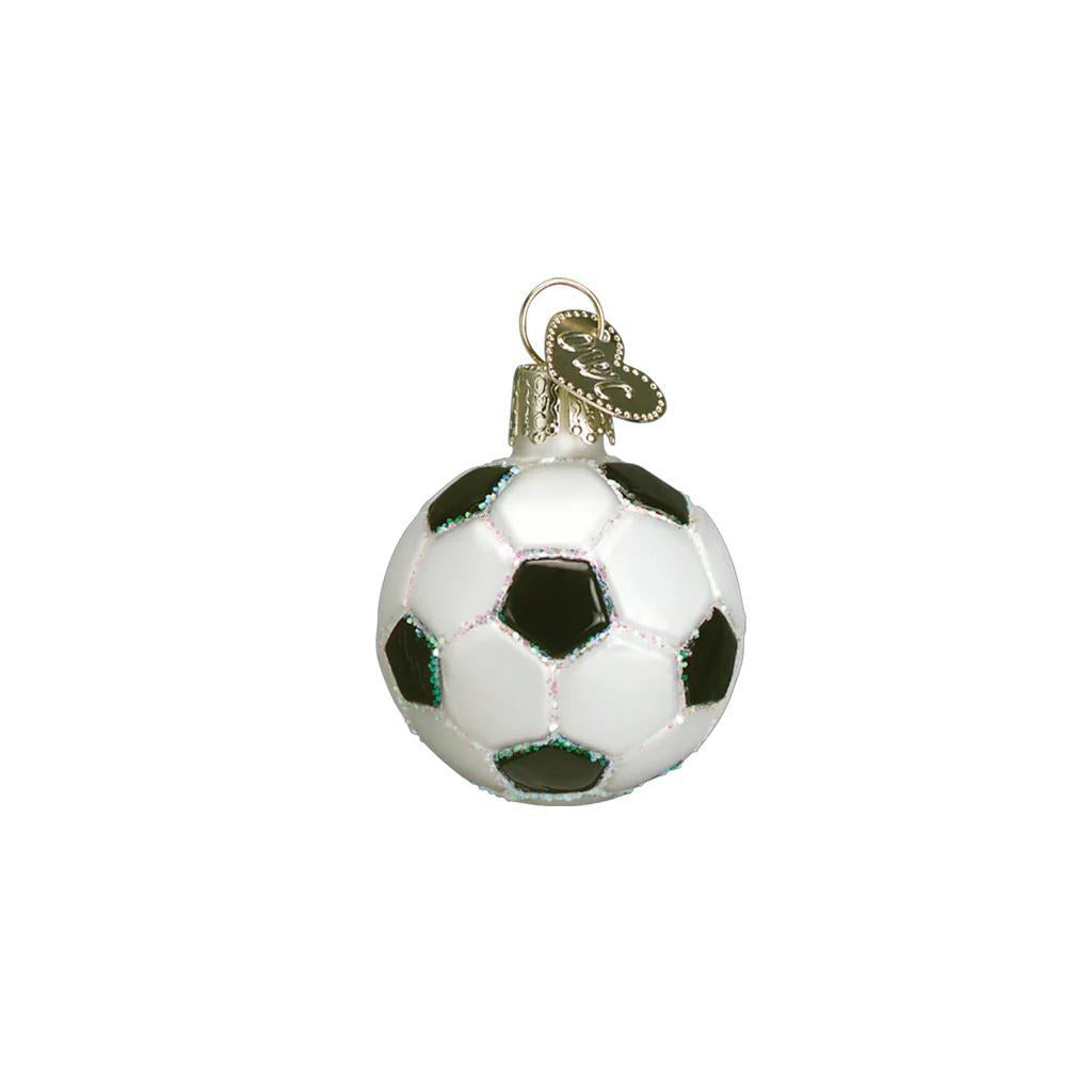 Ornament - Blown Glass - Mini Soccer Ball