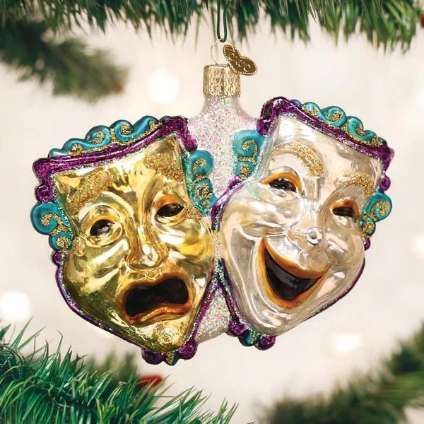 Ornament - Blown Glass - Comedy and Tragedy