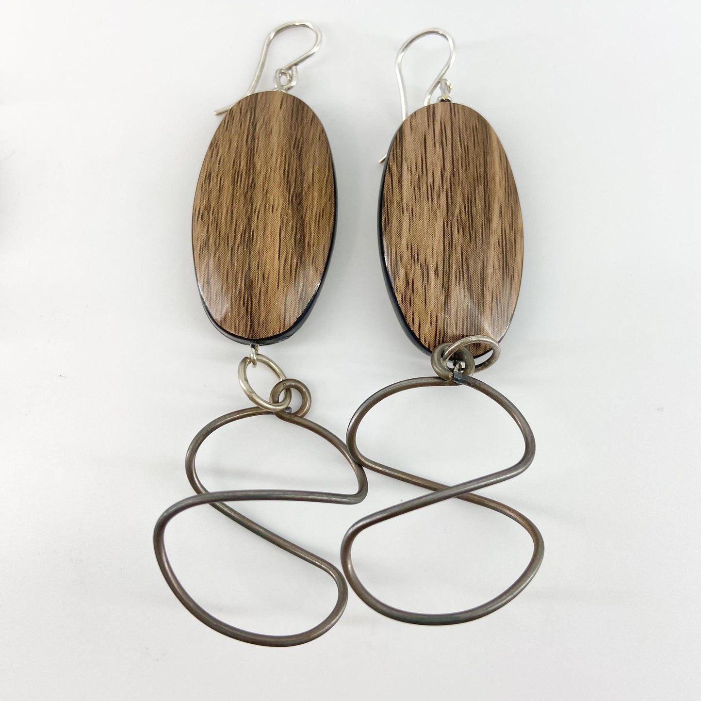 Earrings - Vintage Bead Originals - Oval Wood