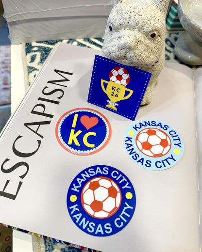 Sticker - Kansas City Soccer Ball - Dark Blue