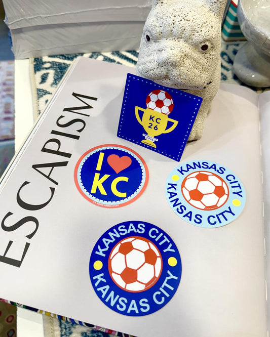 Sticker - Kansas City Soccer Ball - Dark Blue