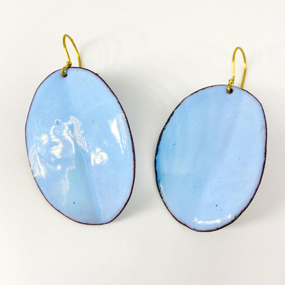 Earrings - Kiln-Fired Enamel & Brass