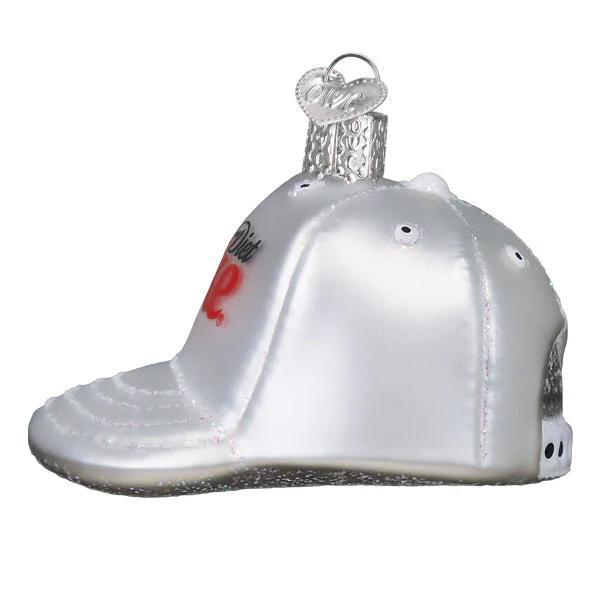 Ornament - Blown Glass - Diet Coke Baseball Cap