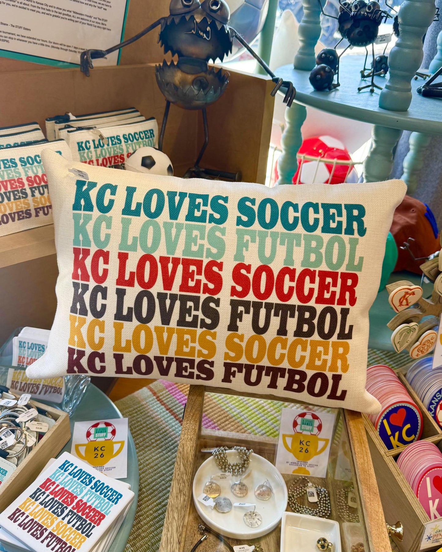 Pillow - KC LOVES SOCCER/KC LOVES FUTBOL