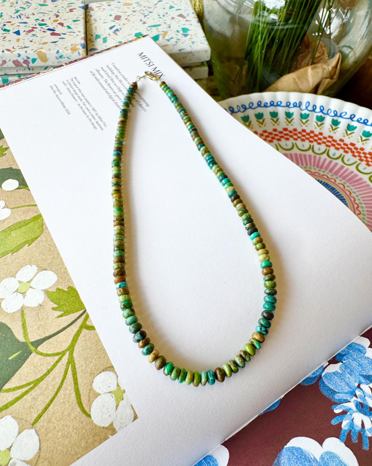 Necklace - Turquoise Rondelles