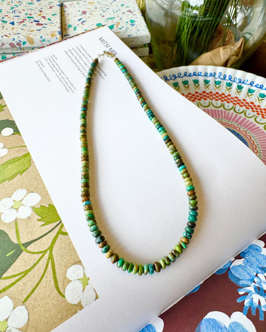 Necklace - Turquoise Rondelles