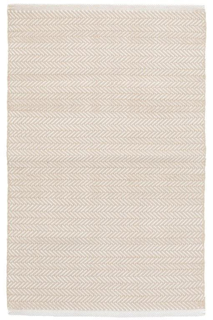 Rug - Indoor/Outdoor - Herringbone Linen/White