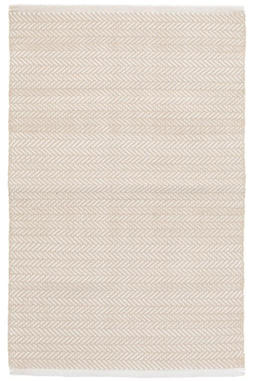 Rug - Indoor/Outdoor - Herringbone Linen/White