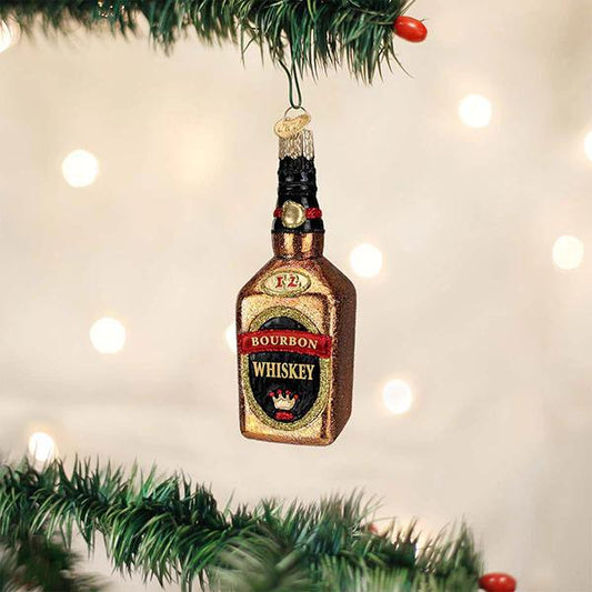 Ornament - Blown Glass - Bourbon Bottle
