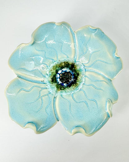 Ceramic Wall Art - "Baby Viola" - Atlantis Aqua