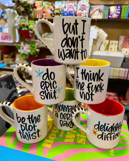 Mug - Playful Quotes - Ceramic - Signed