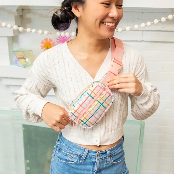 Bag - Puffy Plaid - Fanny Pack - Recycled!