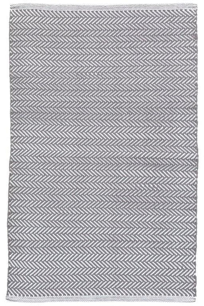 Rug - Indoor/Outdoor - Herringbone Shale/White
