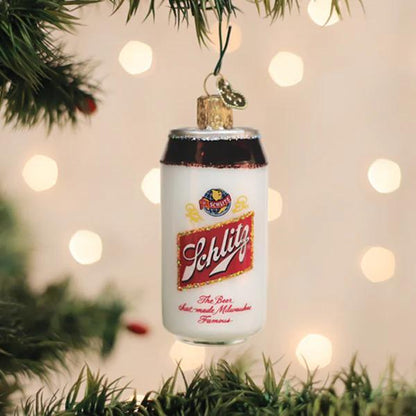 Ornament - Blown Glass - Schlitz Beer Can