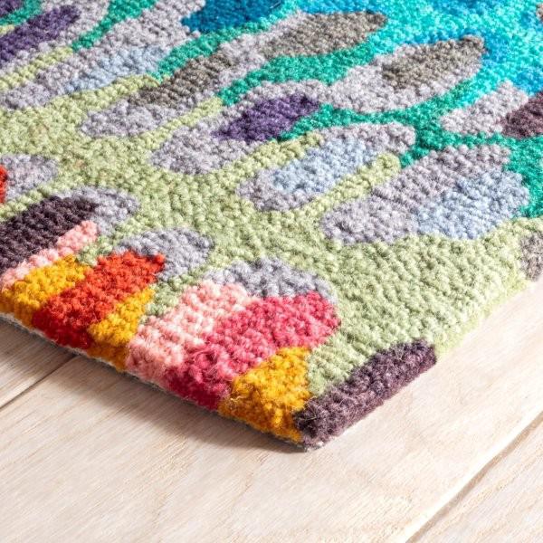 Rug - Micro Hooked Wool - Paint Chip Multi