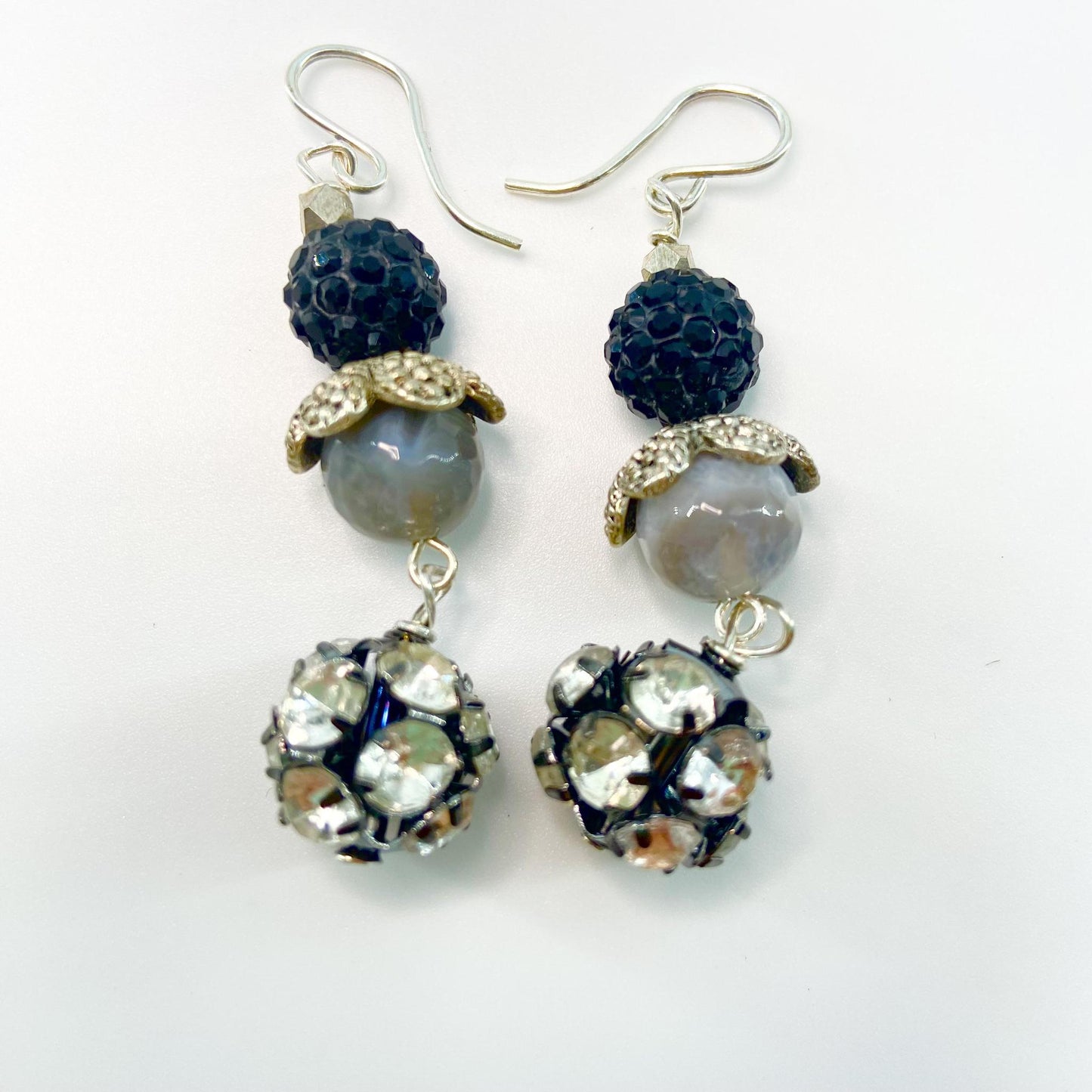 Earrings - Vintage Bead Originals - Crystal Ball