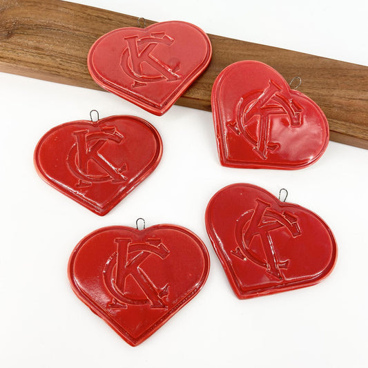 Decoration/Ornament - KC Logo Heart  - Red