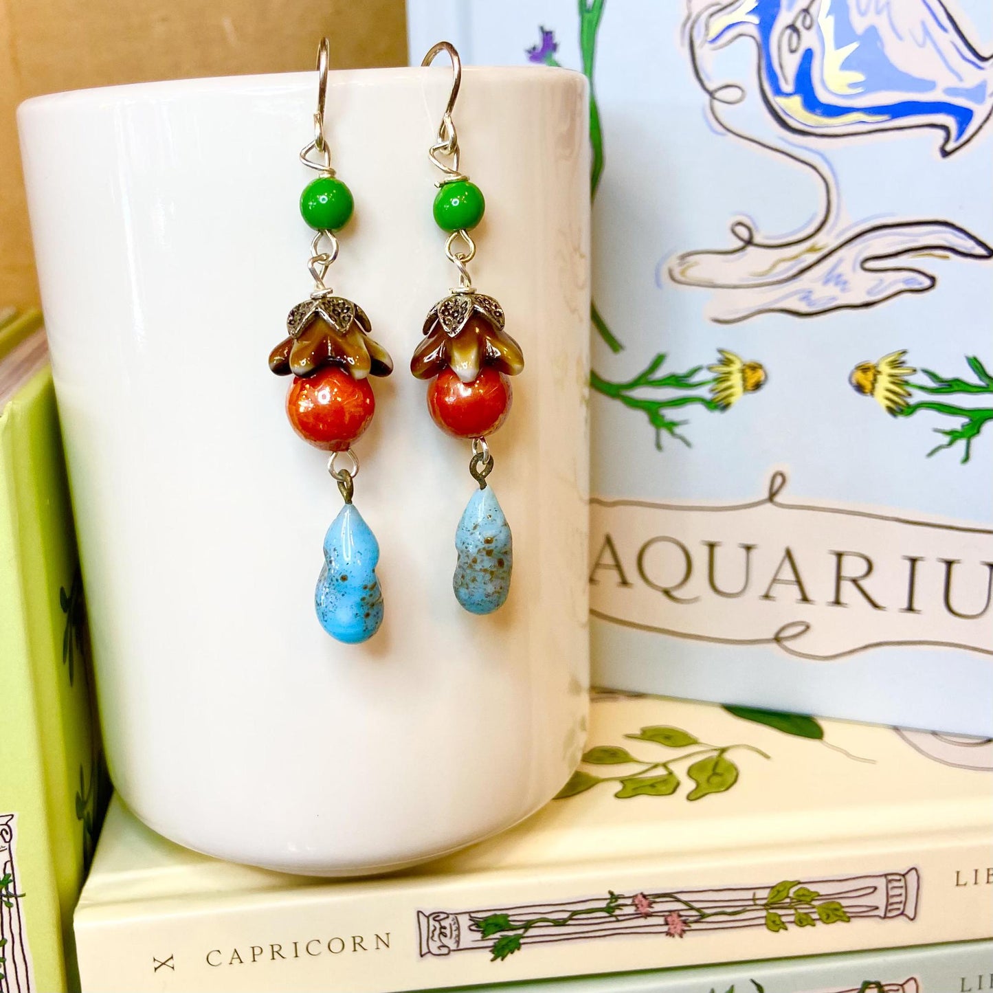Earrings - Beaded Originals - Misty Blue