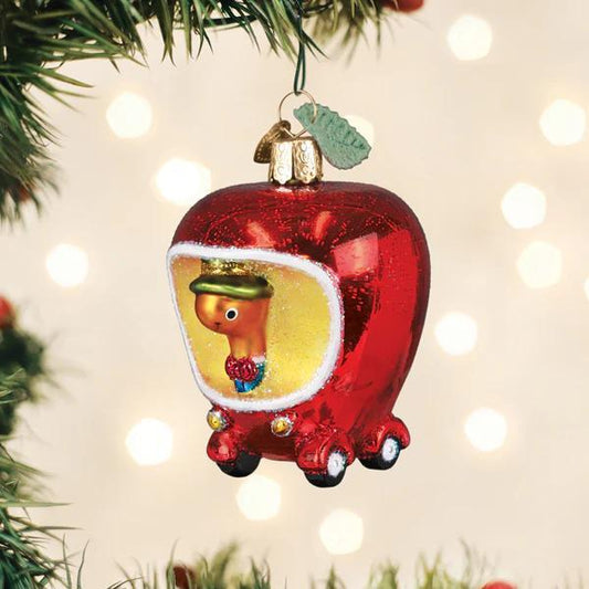 Ornament - Blown Glass - Lowly Worm's Applecar
