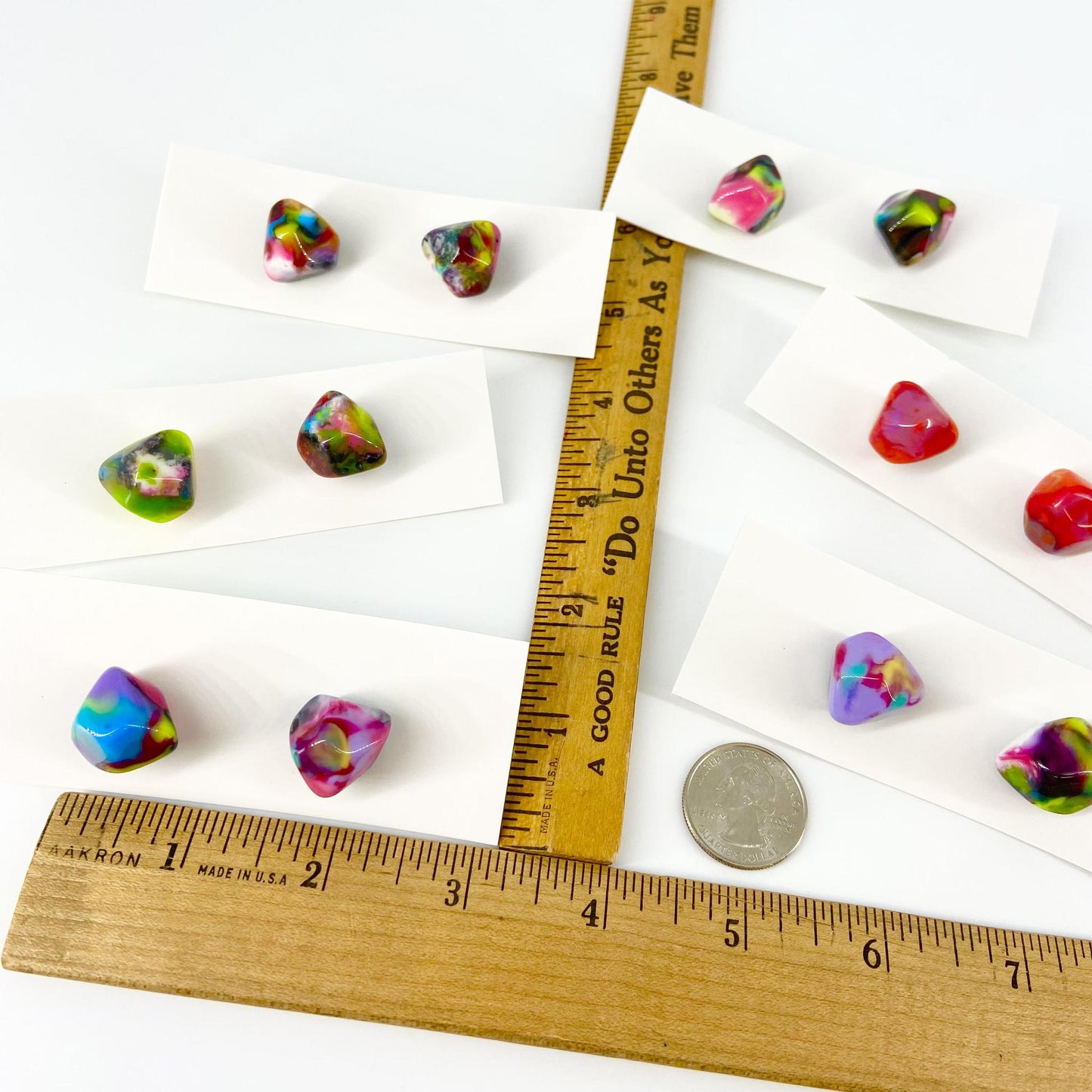 Earrings - Resin Originals - Geometric Studs