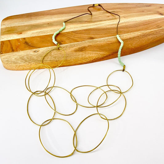 Necklace - Linked Brass